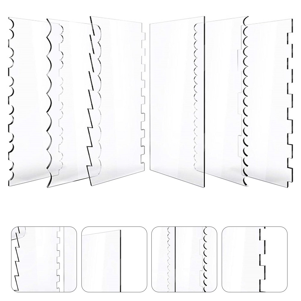 Baking Kitchen Set - 6 Adet Şeffaf Akrilik Pasta Spatulası