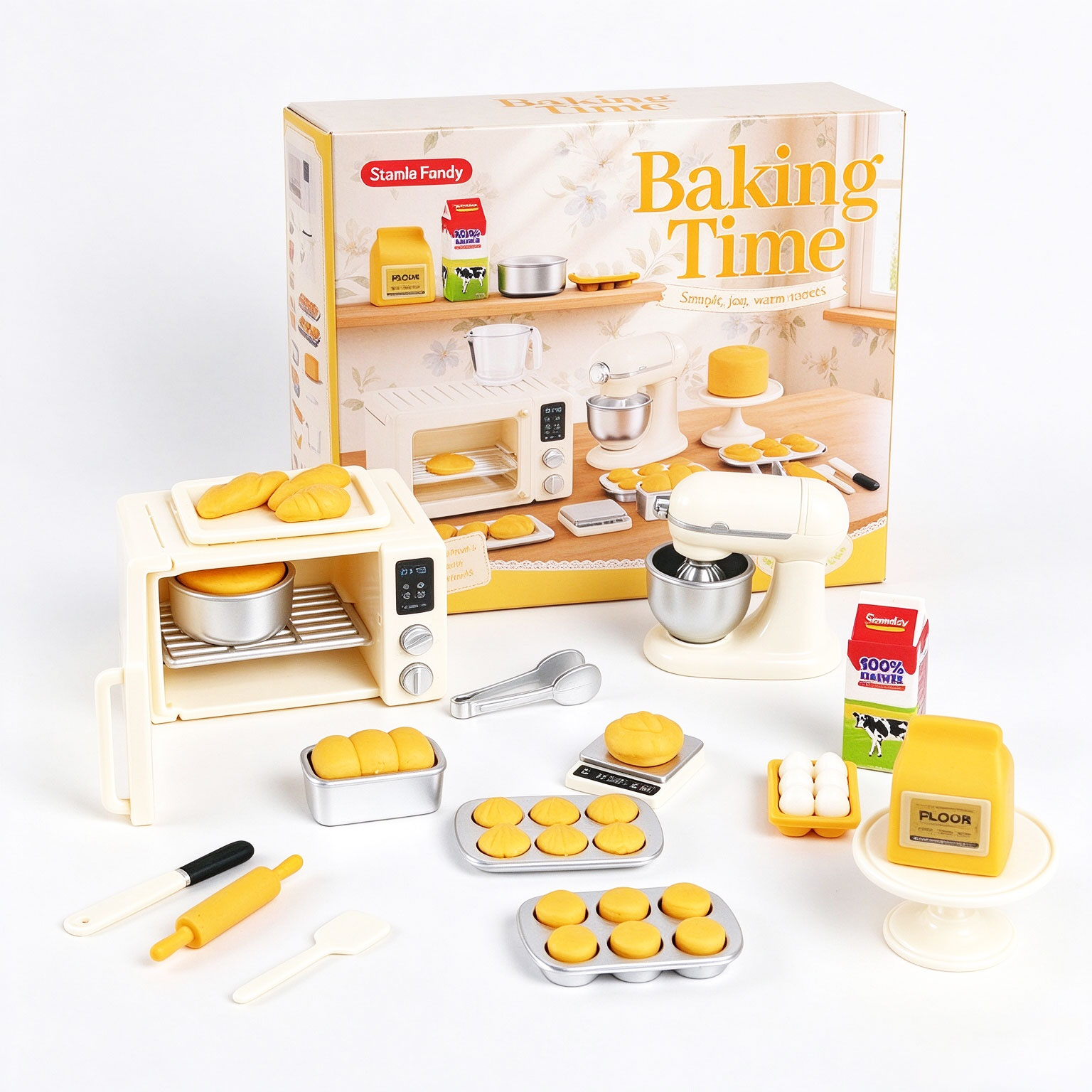 Baking Kitchen Set - Mini Boyutlu Oyuncak Fırın ve Mikser